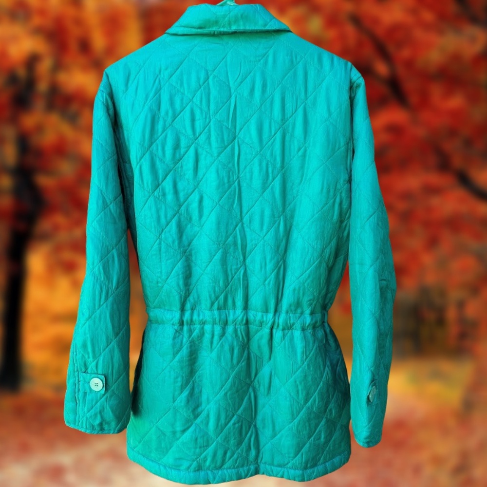 CLIO Silk Quilted Windbreaker Jacket Vintage πHost Pickπ - Picture 2 of 12